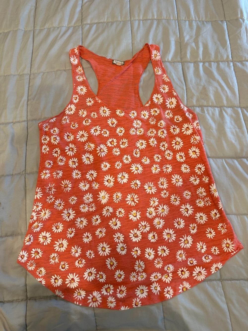 Eyeshadow Coral Daisy Racerback Tank Top